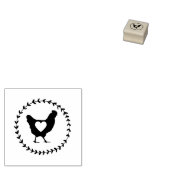Modern Boerderij Fresh Chicken Egg Love Sign Rubberstempel (Gestempeld)