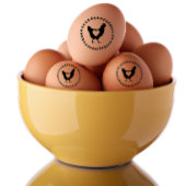 Modern Boerderij Fresh Chicken Egg Love Sign Rubberstempel