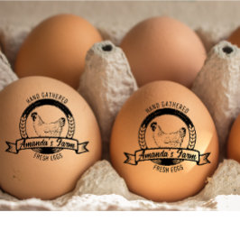 Modern  Boerderij Fresh Egg Dealer Naam Egg Rubberstempel