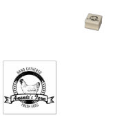 Modern  Boerderij Fresh Egg Dealer Naam Egg Rubberstempel (Gestempeld)