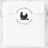 Modern boerderij Fresh Eggs Classic Ronde sticker (Tas)