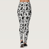 Modern Boerderij Koe Dierenprint Zwarte vlekken Pa Leggings (Achterkant)