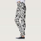 Modern Boerderij Koe Dierenprint Zwarte vlekken Pa Leggings (Links)