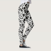 Modern Boerderij Koe Dierenprint Zwarte vlekken Pa Leggings (Rechts)