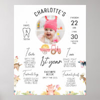 Modern Boerderij Roze Tractor Ronde Foto Mijlpaal