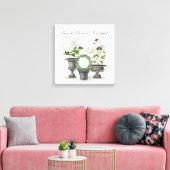 MODERN  BOERHOUSE WHITE GARDEN CANVAS AFDRUK (Insitu (Woonkamer))