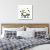 MODERN  BOERHOUSE WHITE GARDEN CANVAS AFDRUK (Insitu (Slaapkamer))