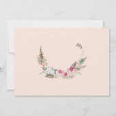 Modern Boheems Bloemen Verloving Uitnodiging (Achterkant)