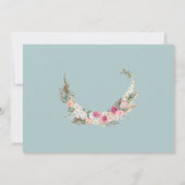 Modern Boheems Bloemen Verloving Uitnodiging (Achterkant)