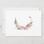 Modern Boheems Bloemen Verloving Uitnodiging (Achterkant)