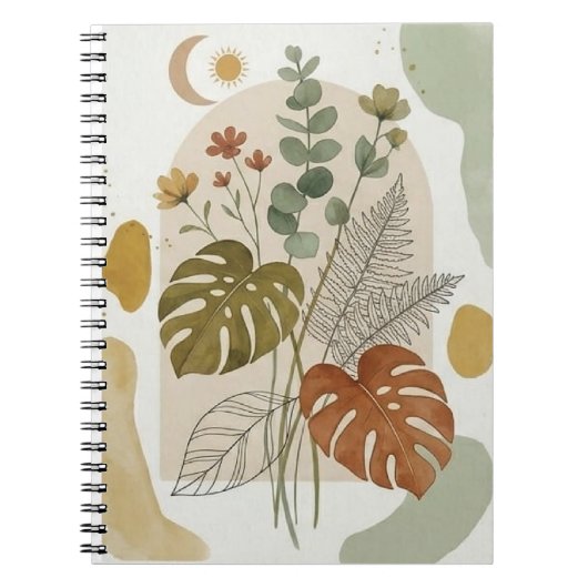 Modern Boheems Watercolor Notitieboek (Voorkant)