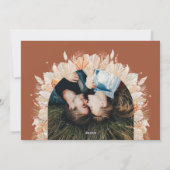 Modern, boheemse gedroogde botanische palm Kerst H Feestdagenkaart (Achterkant)