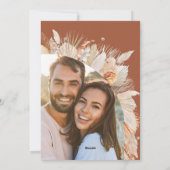 Modern, boheemse gedroogde botanische palm Kerstmi Feestdagenkaart (Achterkant)