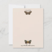 Modern Boheemse Mot Wilde Bloemen Abstract Patroon Notitiekaartje (Voorkant)