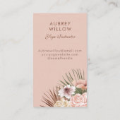 Modern Bohemen Waterverf Boho Foto Arch Yoga Visitekaartje (Achterkant)