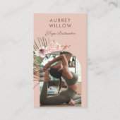 Modern Bohemen Waterverf Boho Foto Arch Yoga Visitekaartje (Voorkant)