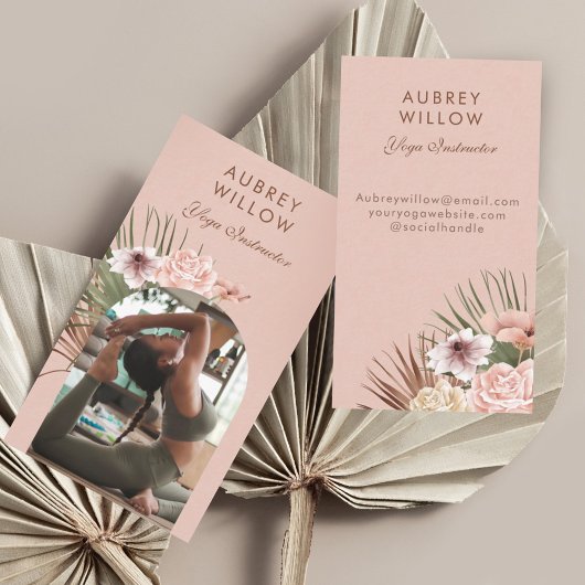 Modern Bohemen Waterverf Boho Foto Arch Yoga Visitekaartje