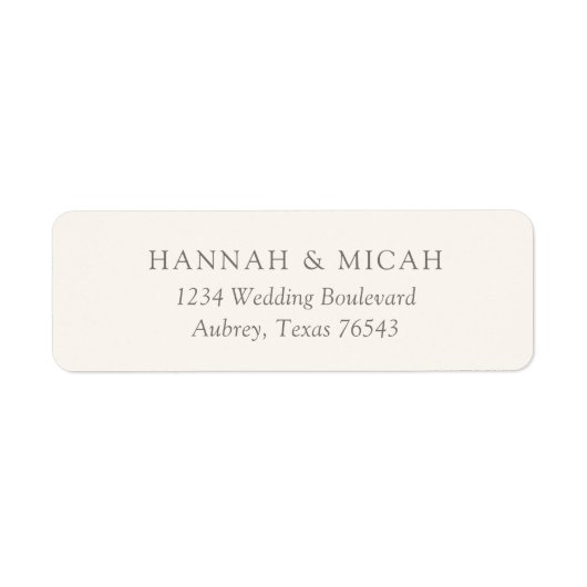 Modern Bohemen Weduwlabel Etiket (Voorkant)