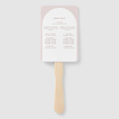 Modern Bohemian Arch Ceremony Programme Hand Fan Handwaaier (Achterkant)