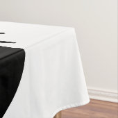 Modern Bohemian Black White Tropical Lotus Leaf Tafelkleed (Voorbeeld)