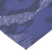 Modern Bohemian Cobalt Navy Glitter Ikat Pattern Tafelkleed (Gekanteld)