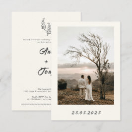 Modern Bohemian Desert Romance| Wedding Invitation Kaart