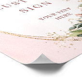 Modern Bohemian Dusty Pink Eucalyptus Custom Sign Poster (Hoek)