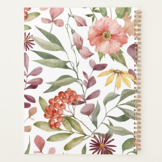 Modern Bohemian Floral Planner (Achterkant)