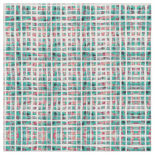 Modern Bohemian Hipster Blauwgroen Coral Black Pse Stof