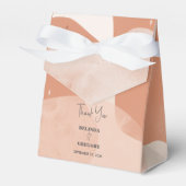 Modern Bohemian Terracotta Abstracte bruiloft Bedankdoosjes (Voorkant Zijde)