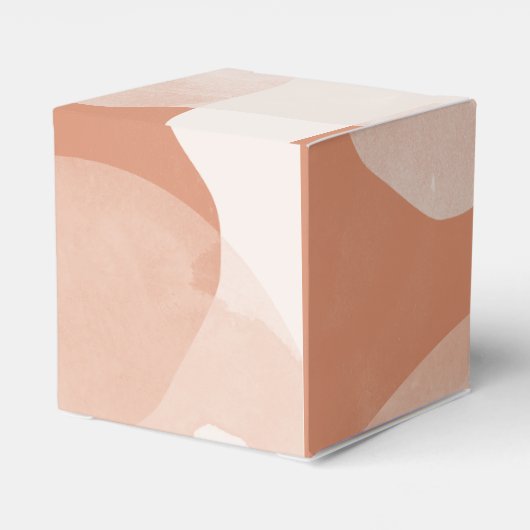 Modern Bohemian Terracotta Abstracte bruiloft Bedankdoosjes (Achterkant)