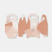 Modern Bohemian Terracotta Abstracte bruiloft Bedankdoosjes (Uitgevouwen)