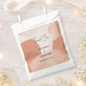 Modern Bohemian Terracotta Abstracte bruiloft Bedankzakje (Geknipt)