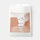 Modern Bohemian Terracotta Abstracte bruiloft Bedankzakje (Voorkant)