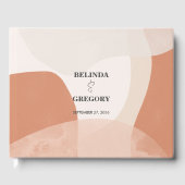 Modern Bohemian Terracotta Abstracte bruiloft Gastenboek (Voorkant)