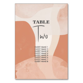 Modern Bohemian Terracotta Abstracte bruiloft Kaart