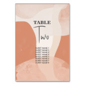 Modern Bohemian Terracotta Abstracte bruiloft Kaart (Achterkant)