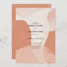 Modern Bohemian Terracotta Abstracte bruiloft