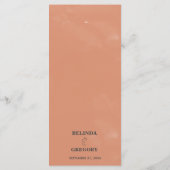 Modern Bohemian Terracotta Abstracte bruiloft Menu (Achterkant)