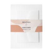 Modern Bohemian Terracotta Abstracte bruiloft Uitnodigingen Wikkel (Voorkant Voorbeeld)