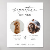 Modern Boho 2 Foto Handtekening Drink  Poster (Voorkant)