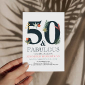 Modern Boho 50 en Fabulous Birthday Invitation Kaart