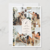 Modern Boho 8 Foto Kerstmis Nieuwjaar Kaart (Voorkant)