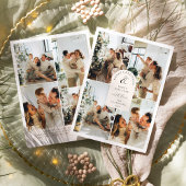 Modern Boho 8 Foto Kerstmis Nieuwjaar Kaart