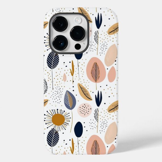 Modern Boho Abstract Botanisch Patroon Case-Mate iPhone Case (Achterkant)