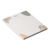 Modern Boho Abstract botanische lijnspastel  Notitieblok (Schuin)