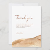 Modern Boho Abstract Desert Baby shower Bedankkaart (Voorkant)