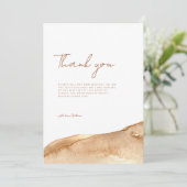 Modern Boho Abstract Desert Baby shower Bedankkaart (Staand voorkant)