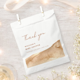 Modern Boho Abstract Desert Baby shower dank u Bedankzakje