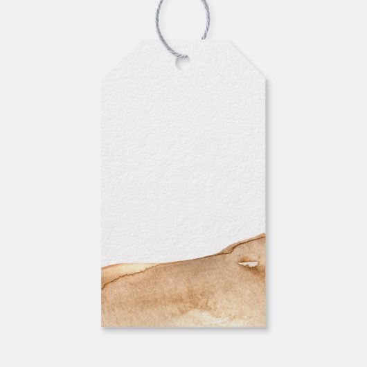 Modern Boho Abstract Desert Baby shower dank u Cadeaulabel (Achterkant)